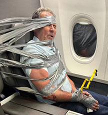 Duck taped man
